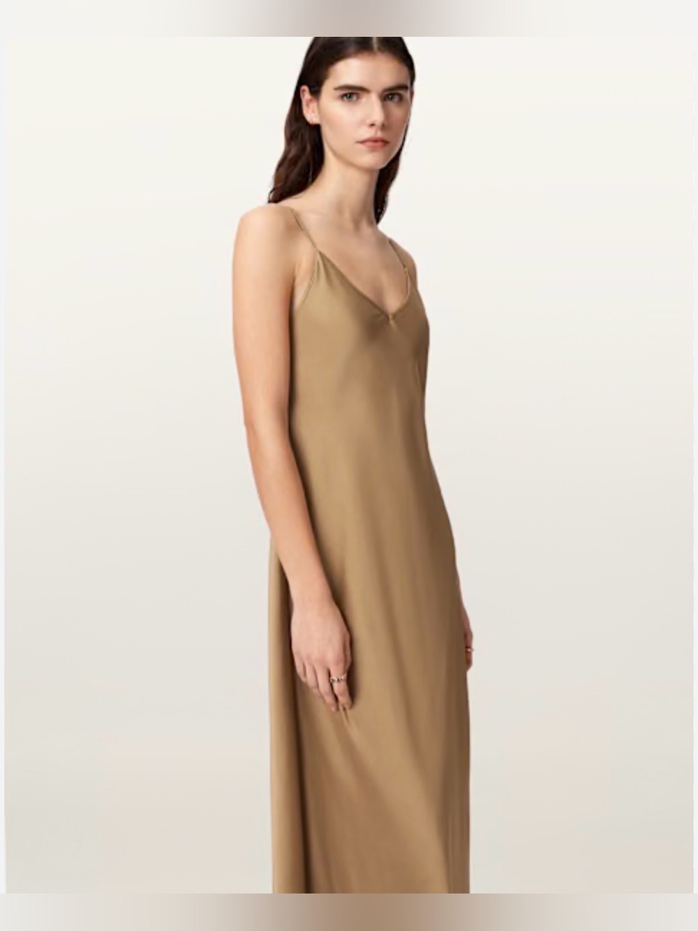 ALLSAINTS V-Neck Midi Slip Dress